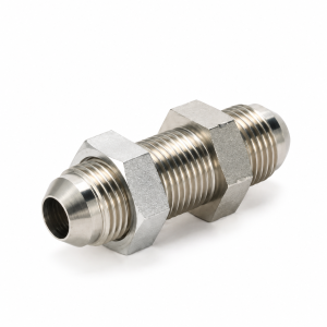Polished Double-Ended Hydraulic Fitting 6J JIC MALE 74" CONE BULKHEAD