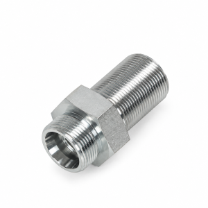 Polished Threaded Metal Adapter 6C METRIC MALE 24"L.T BULKHEAD