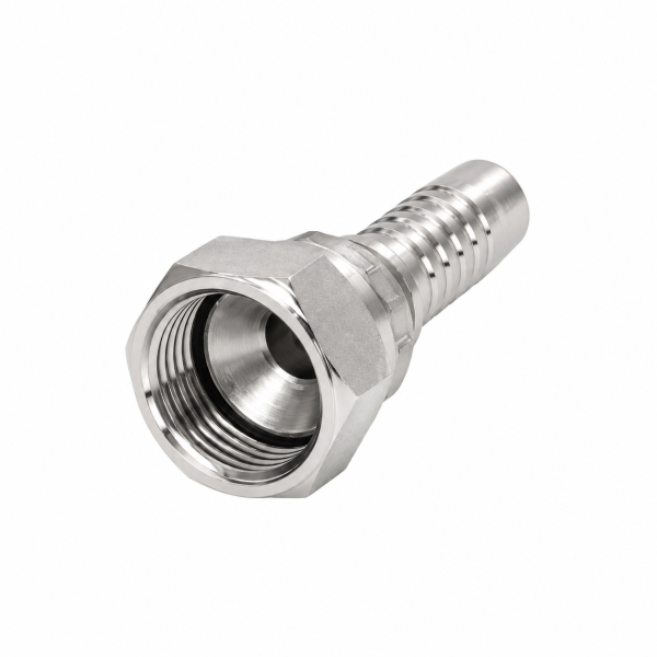 Stainless Steel Hose Barb Fitting JIS Metric Female 60° cone seat